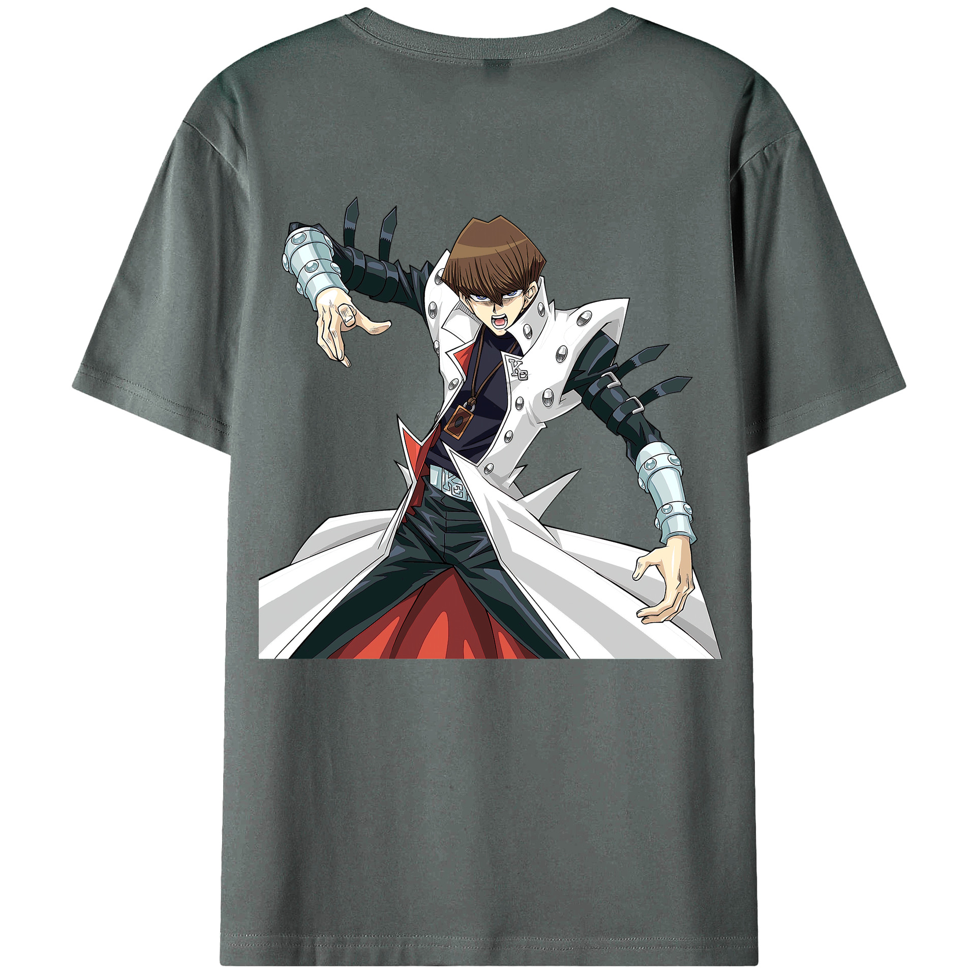 （画像用） 遊☆戯☆王 Yu-Gi-Oh! 綿100％ メンズ半袖Tシャツ（バックプリント） 通気性